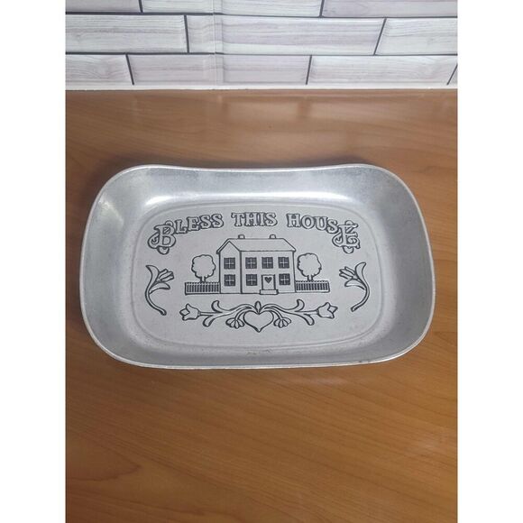 Wilton Armetale Bless This House Pewter Serveware #A60 - Picture 2 of 9